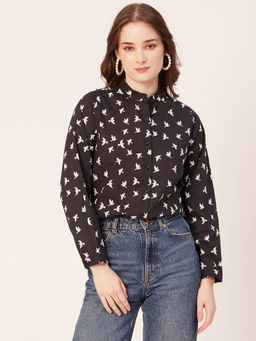 Moomaya - Cotton Printed Summer Shirt for Women