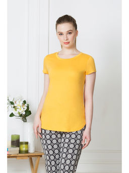 Van Heusen - Women Round Neck & Short Sleeve Lounge T-Shirt - Amber