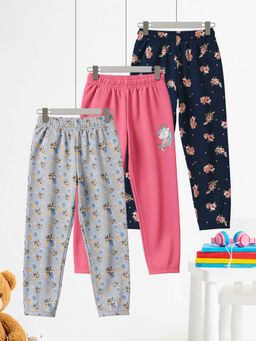HELLCAT - Multi-Color Cotton Mid Waist Casual Pyjama (Pack of 3)