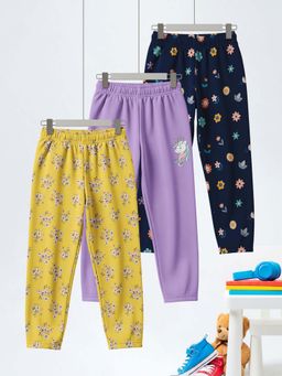 HELLCAT - Multi-Color Cotton Mid Waist Casual Pyjama (Pack of 3)