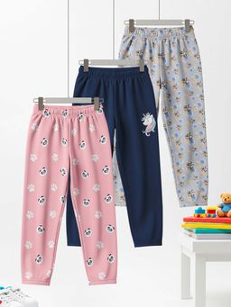 HELLCAT - Multi-Color Cotton Mid Waist Casual Pyjama (Pack of 3)