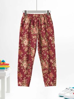 HELLCAT - Burgundy Cotton Mid Waist Casual Pyjama