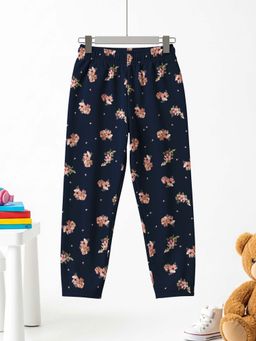 HELLCAT - Navy Blue Cotton Mid Waist Casual Pyjama