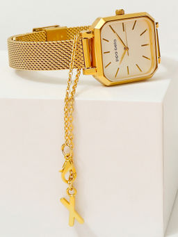 Pipa Bella by Nykaa Fashion - Gold-Plated X Initial Watch Charm