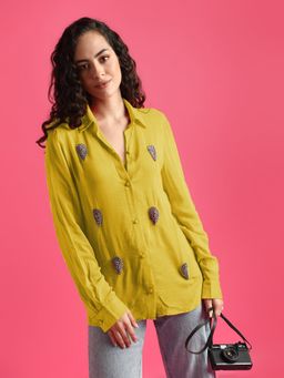 Attic Salt - Deluxe Embellished Yellow Shirt
