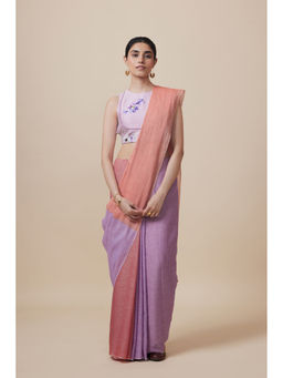 Dressfolk - Handwoven Pure Cotton Multi-Color Saree With Unstitched Blouse