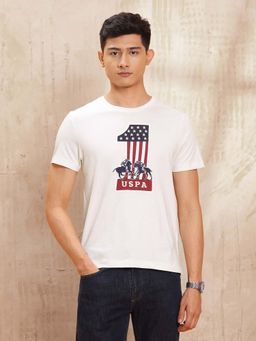 U.S. Polo Assn. Denim Co. - Mens Graphic Printed Regular Fit T-shirt- White