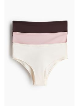 H&M - Women Brown 3-Pack Microfibre Hipster Briefs