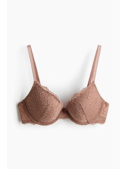 H&M - Women Brown Lace Push-Up Bra