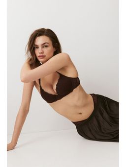 H&M - Women Brown Lace Super Push-Up Bra