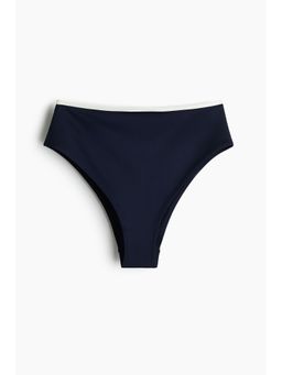 H&M - Women Blue High Waist Cheeky Bikini Bottoms