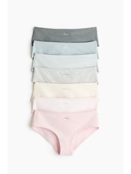 H&M - Women Pink 7-Pack Hipster Briefs