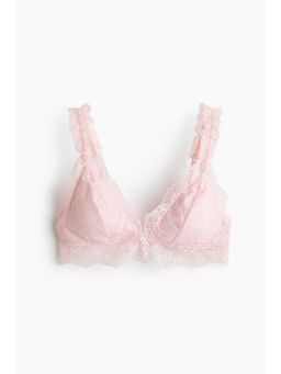 H&M - Women Pink Padded Soft Lace Bra
