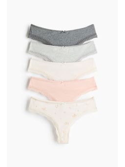 H&M - Women White 5-Pack Brazilian Briefs