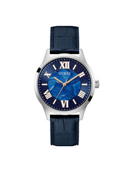 Guess - Dress 42 mm Blue Dial Men Analog Watch (U1435G1M) (L)