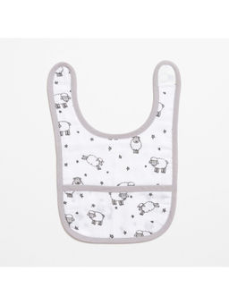 Aariro - Classic Muslin Bib - Counting Sheep Grey