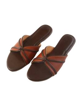 Gaya India - Brown Terra Classic Slide Flats