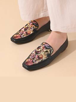 Dip Your Toes - Multicolour Jade Square Toe Loafers Shoes