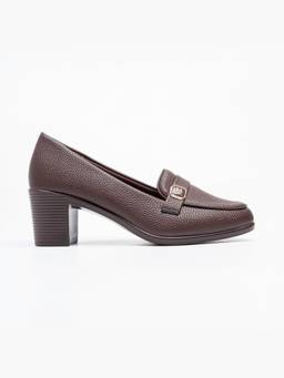FOREVER SHOE BAZAR - Brown Cavina Strap Loafers
