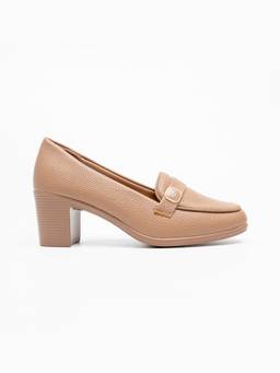 FOREVER SHOE BAZAR - Khaki Cavina Strap Loafers
