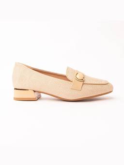 FOREVER SHOE BAZAR - Beige The Woven Stone Loafers