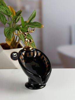 Kookee - Black Ceramic Soap Holder Dish with Scrub