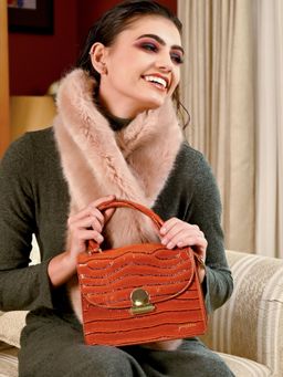 Odette - Brown Embellished Sling And Cross Bag