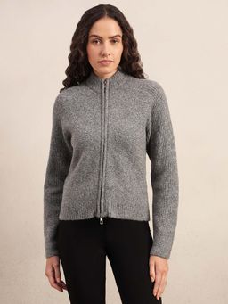 VERO MODA - Women Grey Textured Cardigan