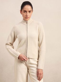 VERO MODA - Women Beige Textured Cardigan