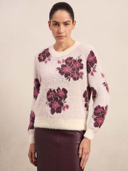 VERO MODA - Women Pink Floral Sweater