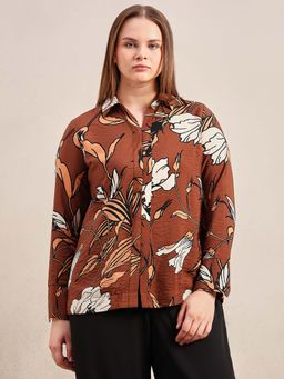 VERO MODA - CURVE Beige Floral Shirt