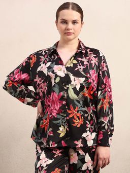 VERO MODA - CURVE Black Floral Shirt