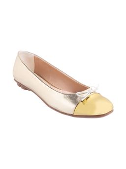Catwalk - Metallic 2-tone Gold Ballerinas
