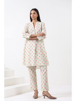 JAIPURRANG - Womens Off White Printed Co-Ord Set