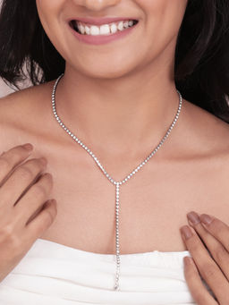 ToniQ - Brilliant Crystal Chain Drop Y-Necklace