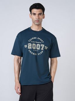 Technosport - Men Green Casual Sportswear T-Shirt