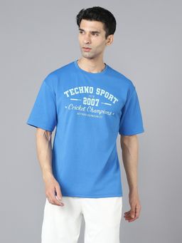 Technosport - Men Blue Casual Sportswear T-Shirt
