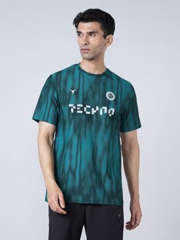 Technosport - Men Green Casual Sportswear T-Shirt