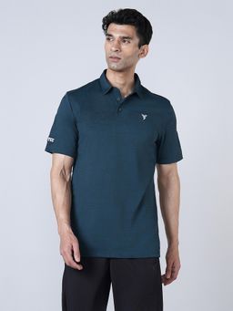 Technosport - Men Green Casual Sportswear Polo T-Shirt