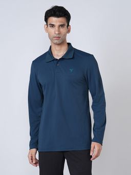 Technosport - Men Green Casual Sportswear Polo T-Shirt