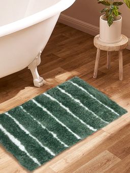 Nautica - Ultra Soft Fluffy Anti Slip Bath Mat Stripe-Sage