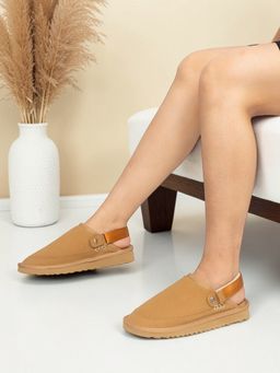 Truffle Collection - Brown Solid Sandals