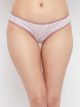 Clovia - Low Waist Printed Bikini Panty - Cotton