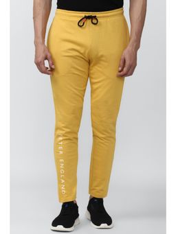 Peter England - Men Yellow Printed Casual Track Pants
