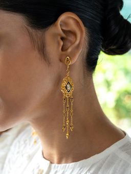 Shaya by CaratLane - Queen of Collaboration Earrings in Gold Plated 925 Silver