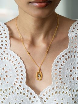 Shaya by CaratLane - Queen of Great Ideas Necklace in Gold Plated 925 Silver
