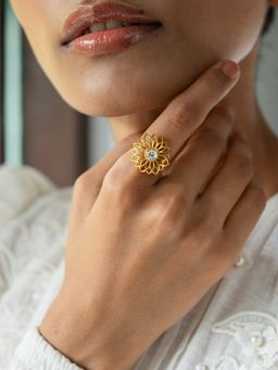Shaya by CaratLane - Queen of Influence Ring in Gold Plated 925 Silver
