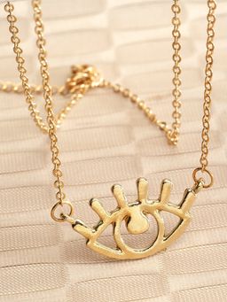 Karatcart - Women Gold Plated Evil Eye Pendant Necklace