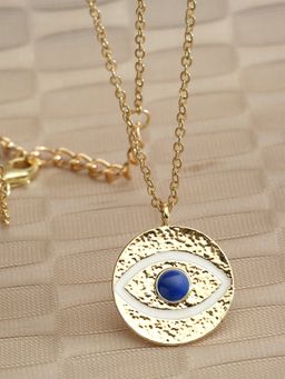 Karatcart - Women Gold Plated Blue Evil Eye Pendant