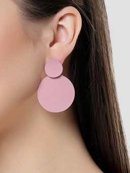 Karatcart - Women Party Pink Dangler Earrings